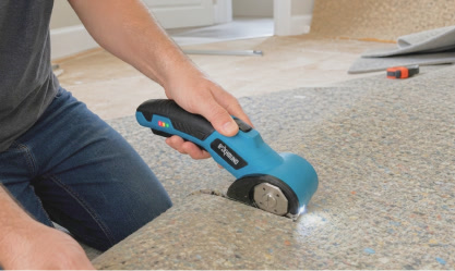 Trimming carpet underlay with the BoxHound cutter