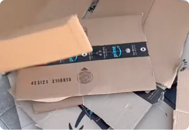 Flattened boxes cut by the BoxHound cutter